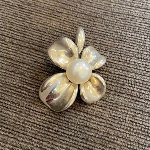 Ann king sterling silver pearl orchid pendant